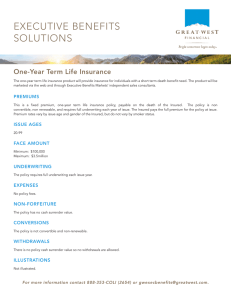 One-Year Term Life Insurance - Great