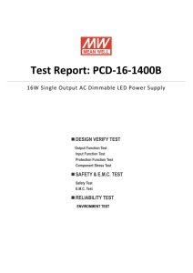 Test Report: PCD-16-1400B