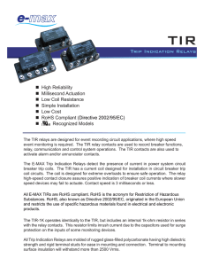 Trip Indication Relays - E