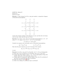 MATH 721, Algebra II Exercise 13 Due Fri 18 April Exercise 1. [Nine
