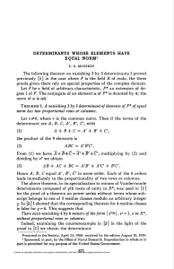 DETERMINANTS WHOSE ELEMENTS HAVE EQUAL NORM1 (1) A