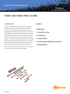 [ Care and Use ManUal ] XterrA And XterrA PreP coLuMns