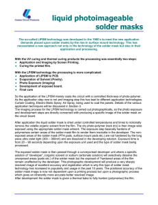 Liquid Photo Imageable Solder Masks