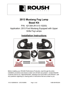 2013 Mustang Fog Lamp Bezel Kit