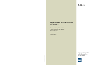 Measurements of Earth potentials at Forsmark