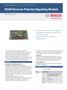 D185 Reverse Polarity Signaling Module - Surveillance