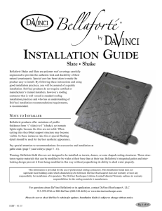 installation guide - DaVinci Roofscapes