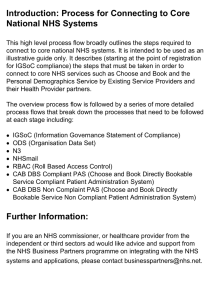 Process for connecting to core national NHS systems