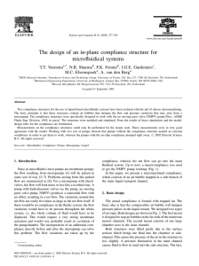 The design of an in-plane compliance structure for microfluidical