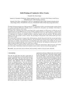 DoD-Printing of Conductive Silver Tracks - Helmut-Schmidt