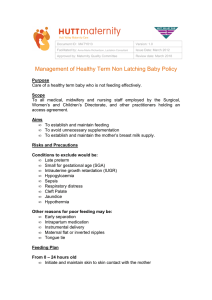 Management for Healthy Non-Latching Baby