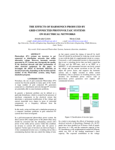 the effects of harmonics produced by grid connected