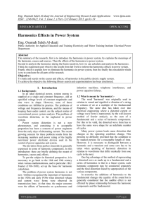 Harmonics Effects in Power System