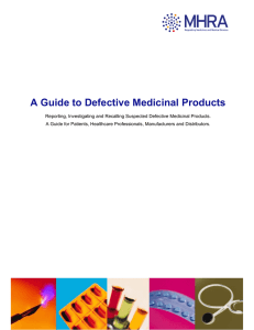A Guide to Defective Medicinal Products