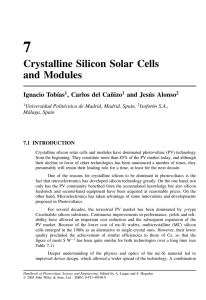 Crystalline Silicon Solar Cells and Modules