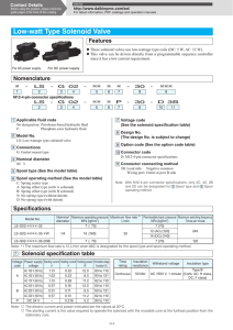 Low-watt Type Solenoid Valve