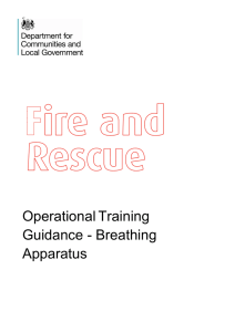 Fire and rescue operational training guidance: breathing apparatus