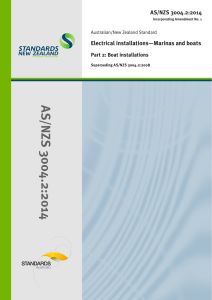 AS/NZS 3004.2:2014 Electrical installations—Marinas and boats