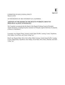 Principles Against Intolerance - Regents of the University of California