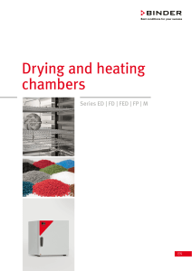 Brochure drying and heating chambers
