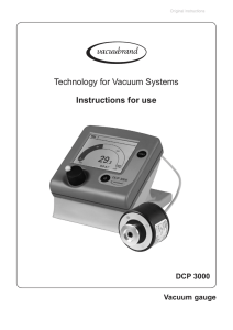 Vacuum Gauge DCP 3000 - Manual