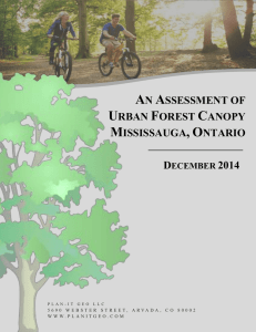 An Assessment of Urban Forest Canopy Mississauga, Ontario