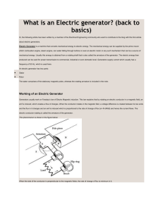 What is an Electric generator? (back to basics)