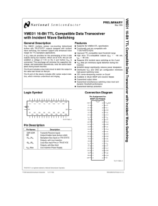VME01 16-Bit TTL Compatible Data Transceiver with Incident Wave