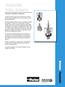 Pneumatic Valve Actuator - Parker Autoclave Engineers