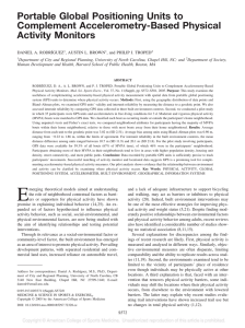 Portable Global Positioning Units to Complement Accelerometry