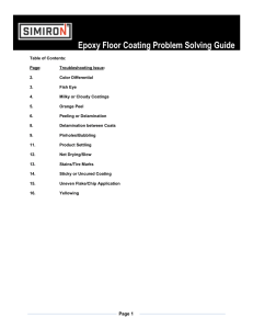 Epoxy Floor Coating Problem Solving Guide