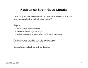 Resistance Strain Gage Circuits