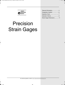 Precision Strain Gages and Sensors