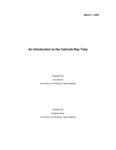 An Introduction to the Cathode-Ray Tube - Writing Program