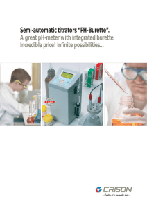 Semi-automatic titrators PH-Burette