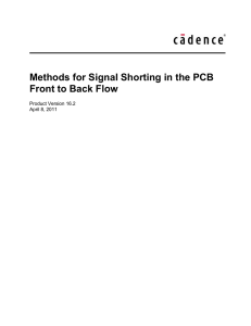 Methods for Signal Shorting in the PCB Front to Back Flow