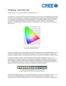 Cree White Paper: LED Binning – Some Like it Hot