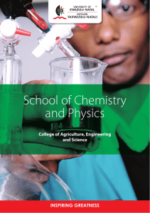 School of Chemistry and Physics