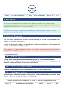 FUEL MANAGEMENT DURING ABNORMAL OPERATIONS