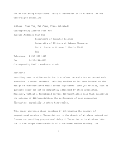 Title: Achieving Proportional Delay Differentiation in Wireless LAN