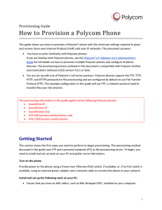 How to Provision a Polycom Phone