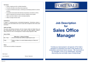 Sales Office Manager