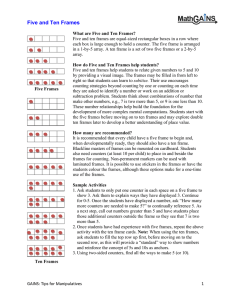 Five and Ten Frames