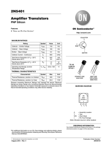 2N5401 - PNP Amplifier Transistors