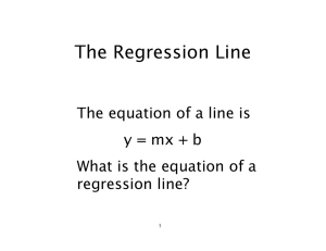 The Regression Line