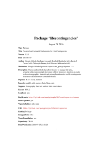 Package `lifecontingencies`