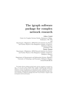 The igraph software package for complex network research