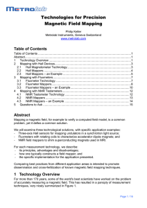 Technologies for Precision Magnetic Field Mapping