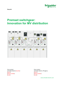 Premset switchgear: Innovation for MV distribution