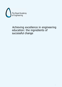 Achieving excellence in engineering education - UCL